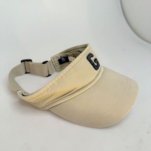 Gap Beige Adjustable Visor, 100% Cotton, "G" embroidered patch front, OSFA EUC - Picture 14 of 16